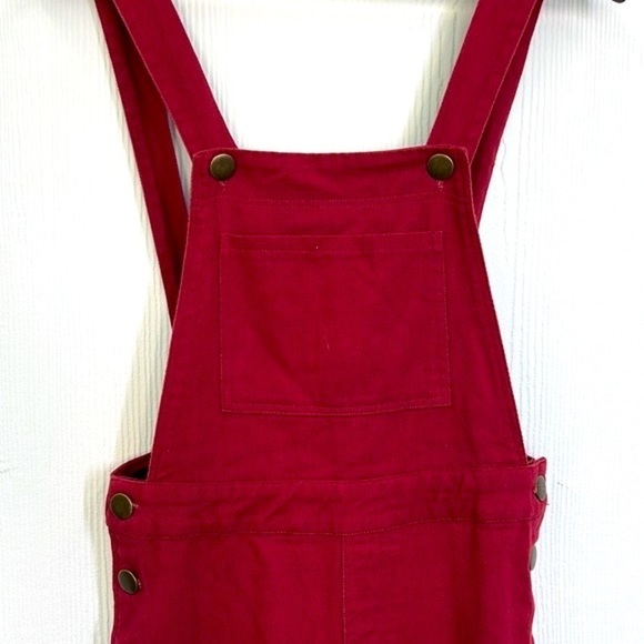 Forever 21 - Burgundy Cotton Adjustable Straps Overalls Size Small - Picture 9 of 13